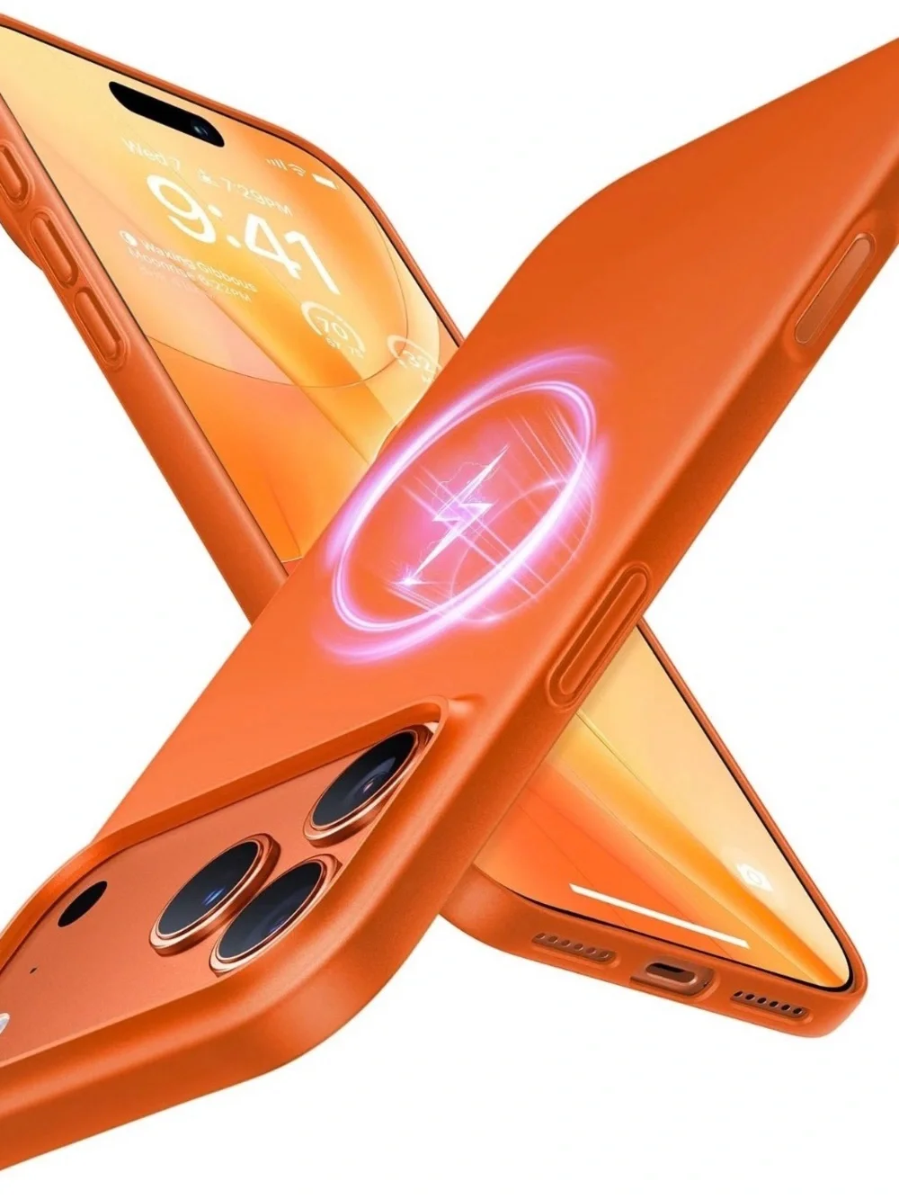 Orange Silicone MagSafe-Compatible Phone Case - Apple iPhone